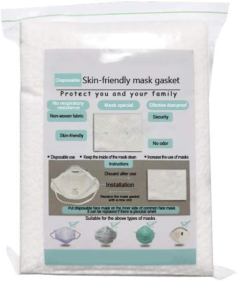 Xkiss 100 PCS Disposable Mask Filter Gasket is Use for Disposable and N95 Face Masks Filter, Replaceable Plug-in Mask Gaskets are Used to Increase The Number of Times The Mask is Used