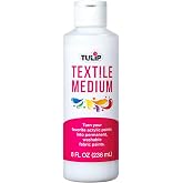 Tulip Textile Medium, Makes Acrylic Paint Permanent on Fabric, 8 fl. oz.