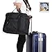 Foldable Travel Tote Bag Waterproof High Capacity Portable Storage Luggage Bag (Green Leaves)