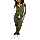 Mrskoala Two Piece Outfits for Women Tracksuit Sweat Suits Workout Jogging Sets Loungewear with Pocket