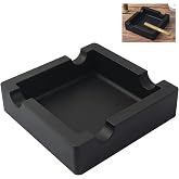Outdoor Cigar Ashtrays Unbreakable Large Ring Gauge Silicone Ashtrays for Patio/Outside/Indoor/Home Decor with 4 Rest Cigar Holder Ash Tray Minimalistic