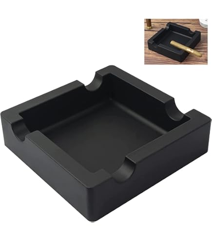 Leather-Wrapped Colorado Ashtray - Petrol Blue Boar - View #8