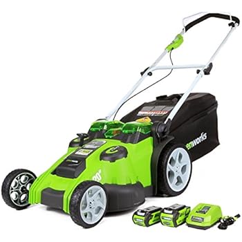 Greenworks 20 Inch 40v Twin Force Cordless Lawn Mower 40 Ah 20 Ah Batteries Included 25302