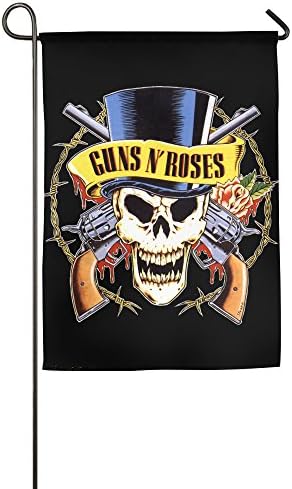 Guns N Roses Skull One-Sided,Decorative Nylon Home Garden Flags 1827inch