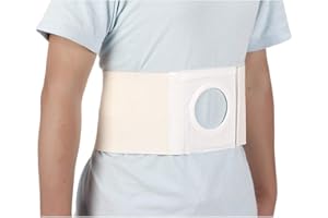 MYBOW Ostomy Belt Hernia Wraps for Men Women Colostomy Supplies Ostomy Support Belt Stoma Protector Colostomy Bags Ostomy Pouch Abdominal Binder - 3.14" Opening (L 36-39)