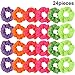 24 Pcs Neon Scrunchies for Hair 80s Neon Hair Accessories for Women Scrunchy Tie Elastic Hair Tie Bands Solid Color Ponytail Scrunchy