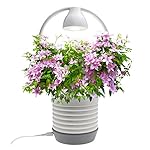 CHEE MONG Intelligent Plant Grow Lights with Full Spectrum,Soilless Culture,Automatic Watering,Planting Office Amphibious Light (Sky grey)