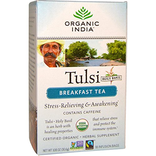 Organic India, Tulsi, Holy Basil, Breakfast Tea, 18 Infusion Bags, 1.08 oz (30.6 g) -- 2PC