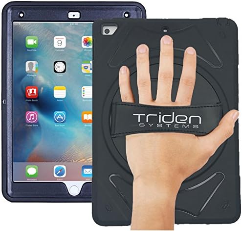 Triden Heavy Duty Apple iPad Mini 4 Full-Body Rugged Case with 360 Degrees Rotating Kickstand and Leather Hand Strap