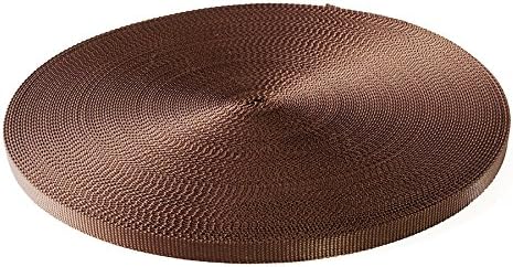 LK Sewing10 Yards - 1/2" Brown Light Weight Nylon Webbing