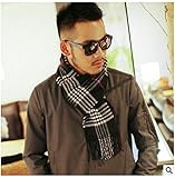 Winter Plaid Warm Soft Elegant Cashmere Feel Wrap Scarf Unisex