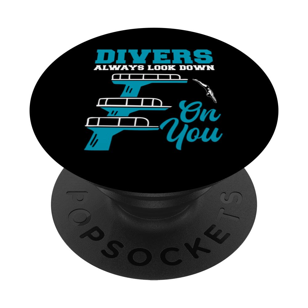 Platform Diving Springboard Diver Swimming Pool Platform PopSockets Swappable PopGrip