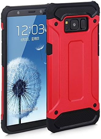 Galaxy S8 Case, Yitone Military Drop Tested Anti-shock Armor Protection Sleeve Drop proof High Impact Plastic and TPU Hybrid For Samsung Galaxy S8 (Red)