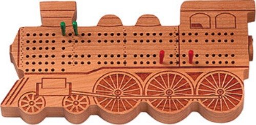 Train Shaped Cribbage Board - Made in USA