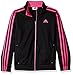 Adidas Big Girls' Track Jacket, Black Body Solar Pink, M