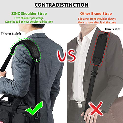 ZINZ Shoulder Strap Replacement Padded Adjustable Bag Strap for Tote Messenger Duffle Bags