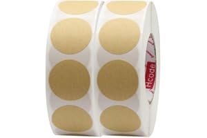 Hcode Round Color Coding Label Price Stickers Blank Yard Sale Stickers 1 inch Permanent Adhesive Dots 2 Roll 2000 Pieces (Kra