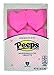 Peeps, Valentine's Day Large Pink Marshmallow Hearts Candy, 6 Count