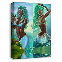 Canvas Wall Art - Elegant Mermaid - Canvas Prints Home Artwork Decoration for Living Room,Bedroom - 12x18 inches