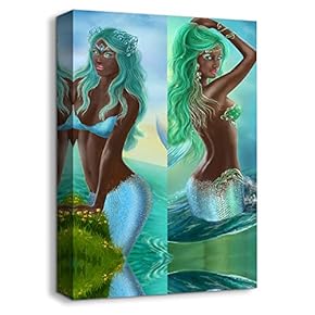 Canvas Wall Art - Elegant Mermaid - Canvas Prints Home Artwork Decoration for Living Room,Bedroom - 12x18 inches