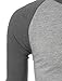 OLLIN1 Premium Mens Lightweight 3/4 Sleeve Raglan Baseball T Shirt