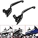 1 Pair Aluminum Ergonomic Designed Brake Clutch Levers Compatible with 08-13 Harley Touring (Matte Black)