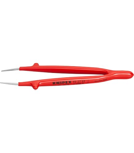 KNIPEX 92 37 64 1,000V Insulated Precision Tweezers - Industrial