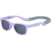 COCOSAND Kids Sunglasses with Strap Polarized Flexible Frame Soft Silicone Nose Pads for Toddler Boys Girls Ages 2-6