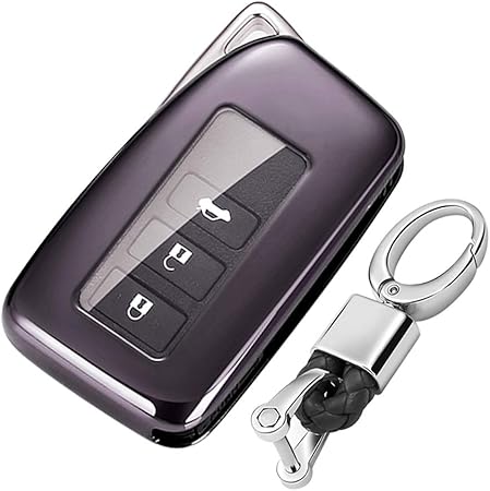 Amazon レクサス キーケース Es Nx Rx Ls Is Ct Lx Ux スマートキーカバー ケース リモコン キー カバー 高級 Tpu 軽量 シリコン レクサス キーホルダー 汚れ 落下 傷防止 赤 紫黑 キーケース キーホルダー 車 バイク