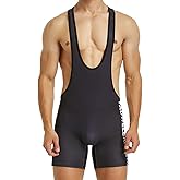 WMIERFI Men's Wrestling Singlet Bodysuit Leotard Athletic Supporter Sports Gym Jumpsuit Boxers Underwear