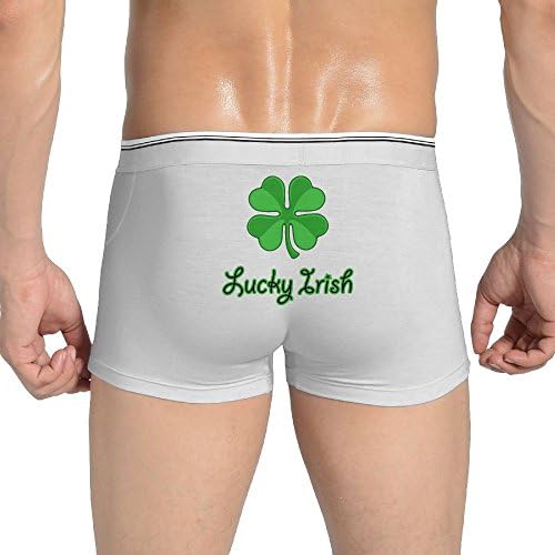 NC WUYQX Men's Cotton Boxer Brief Underwear Lucky Irish Shamrock Seamless Briefs Underpants Medium