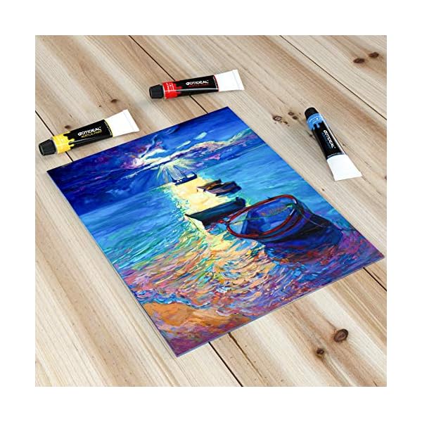 GOTIDEAL Canvas Panels 24 Pack 8 x 10 inch Professional White Blank