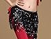 MUNAFIE Women's Belly Dance Hip Scarf Performance Outfits Skirt Festival Clothing Black,One Size