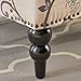 Medford | Floral Fabric Club Chair w/Nailhead Accents | in White and Blue