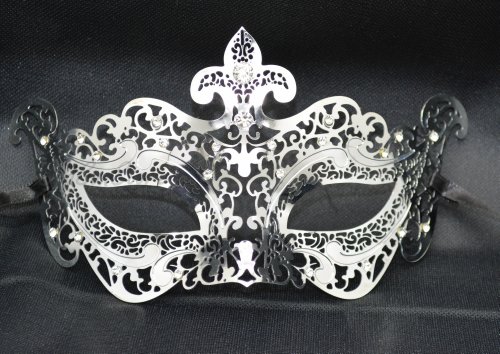 New Silver Mystic Elegant Luxury Beautiful Mask w/ Diamond Women's Mask Mardi Gras Majestic Party Halloween Ball Prom