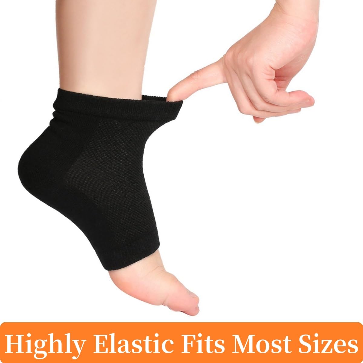 Gel Heel Sports Sock for Kids with Heel Discomfort Severs Plantar Fasciitis Heel Pain (1 Pair Kids 3-7 Women 5-9)