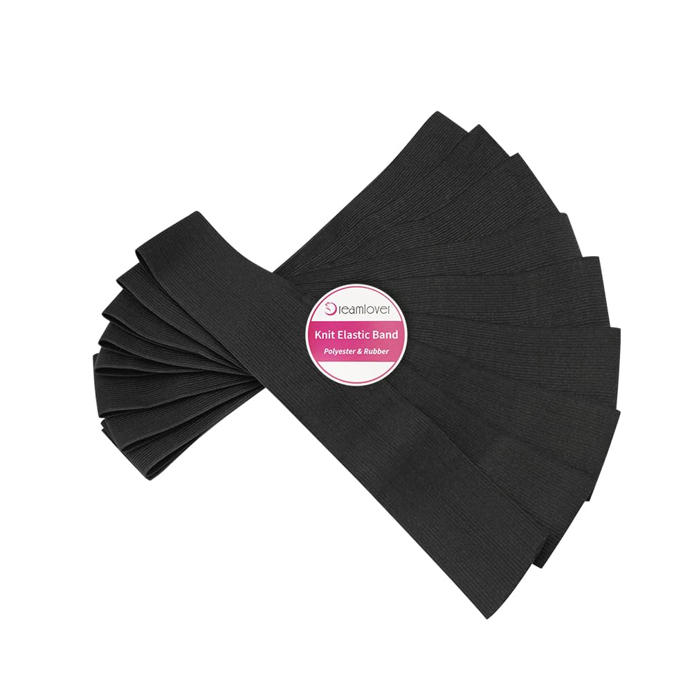 Dreamlover Wide Elastic for Sewing, 2 Inch Elastic, Black, 50mmx 5.5m