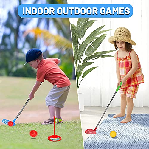 UMESONG Kids Golf Set, Mini Golf Club Set Outside Retractable Early