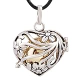 Eudora Harmony Bola MY Heart 18mm Angle Caller Bell Pregnancy Pendant Necklace & 30'' Chain