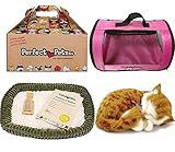 Perfect Petzzz Orange Tabby Soft Toy with Pink Tote For Plush Breathing Pet