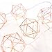 Ling's moment Rose Gold Geometric Metal LED String Lights AA Battery Powered 5.2FT 10-Lights for Wedding Minimalist Boho Decor Rose Gold Room Decor Birthday Party Bridal/Baby Shower Decor (Soft White)