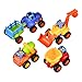 Coolecool Push and Go Pull Back Vehicles with Lasting Friction Power for Baby Toys 18 Months (4 Play Vehicles: Tractor, Bulldozer, Dumper, Cement Mixer)