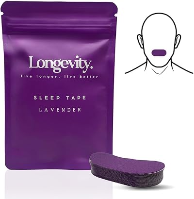 Longevity Sleep Tape 30 Strips Lavender Scented Mouth Tape for Sleeping