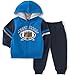 Kids Headquarters Boys' 2 Pieces Hooded Fleece Pants Set-navy