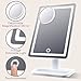 Lighted Makeup Mirror with Magnification 10x – LightTouch Dimmable Make Up Mirror, Cosmetic Face Mirror with Light LED Soft-Light (Cordless)