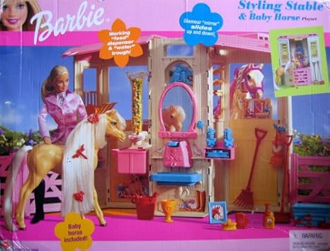 barbie horse and stable set