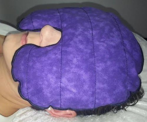 Microwavable Heating Pad - Sinus Pillow - Moist Heat Compress for Migraines and Headaches - Natural, Safe and Reusable