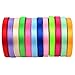 Shappy 300 Yards Double Sided Fabric Ribbon Silk Satin Roll, 12 Colors (10 mm Wide)