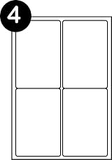SmithPackaging A4 Self Adhesive Address Labels 100 Sheets 400 Labels view 2