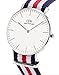 Daniel Wellington Classic Canterbury Silver Watch, 40mm, Nato, for Men and Women